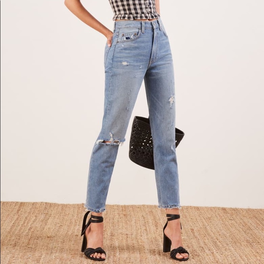 Reformation Cigarette Jean in Arches Wash